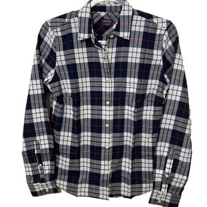 UNTUCKit Women's Shirt Button Down Size 2 Long Sleeve Plaid Citra Cotton